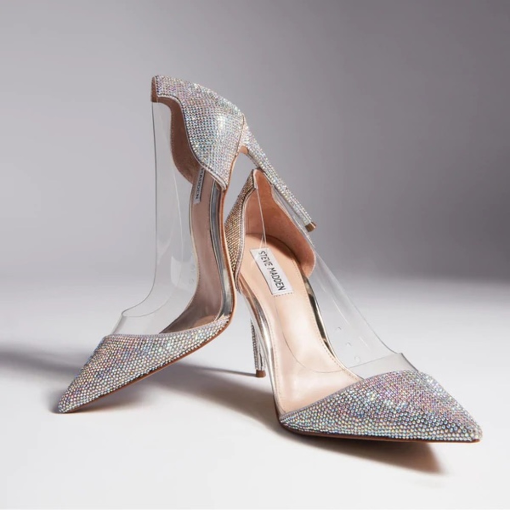 NEW Steve Madden Marjorie Rhinestone & Acrylic Pump